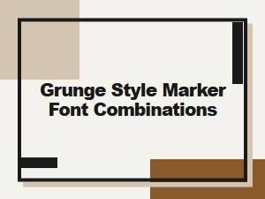 Matching Marker Fonts for a Grunge Style